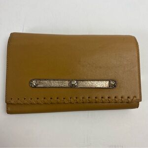 Reflexions Montana Silversmith Western Leather Wallet Silver Tan Star